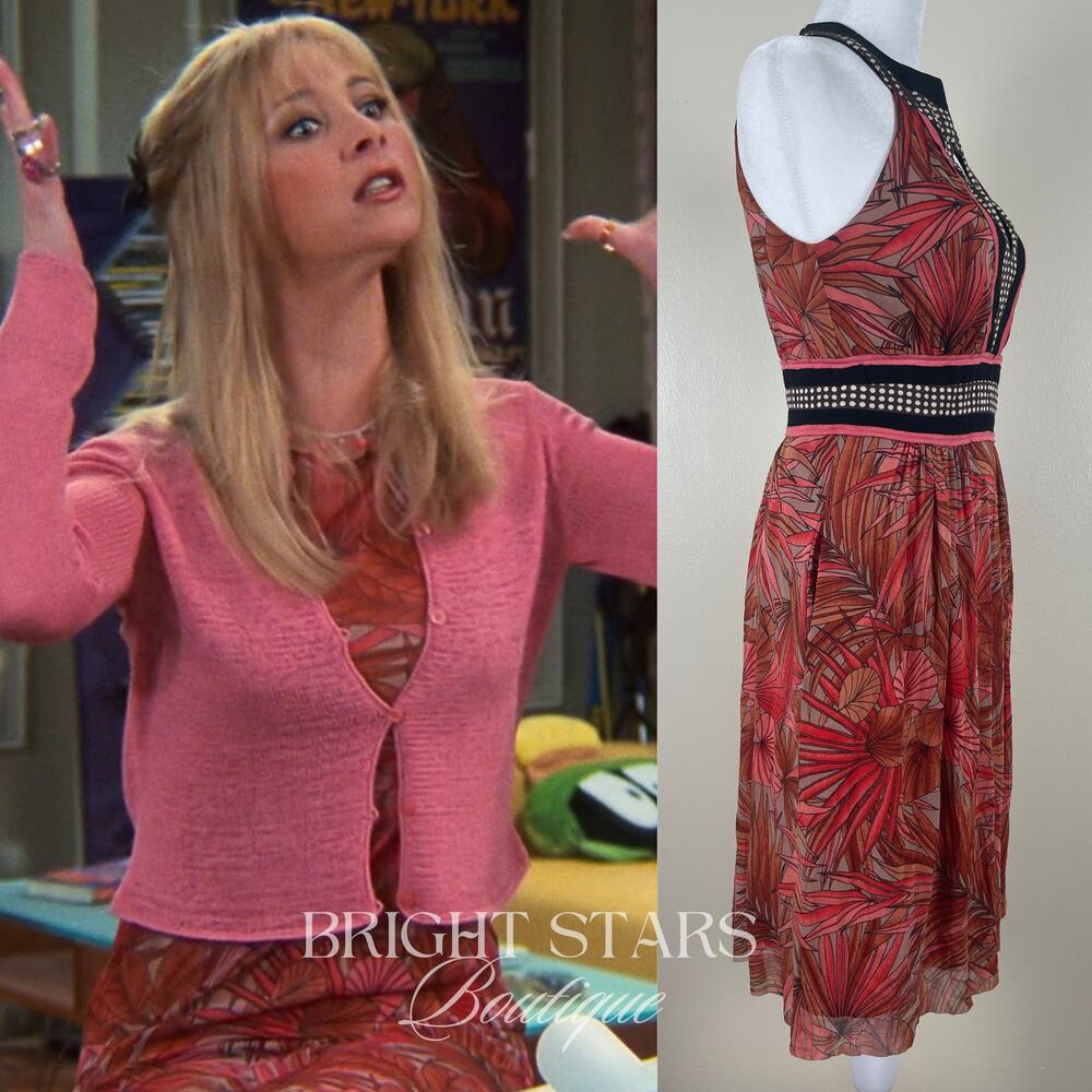 Rare Vintage Patterned Dress ALT ASO Phoebe Buffay Friends Christina Aguilera - Picture 4 of 8